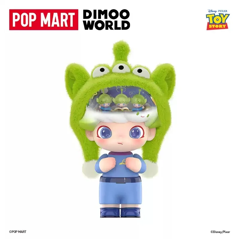 POPMART MEGA JUST DIMOO 400% Pixar Alien Series Blind Box Original Toys Guess Bag Mystery Box Doll Anime Figure Ornament