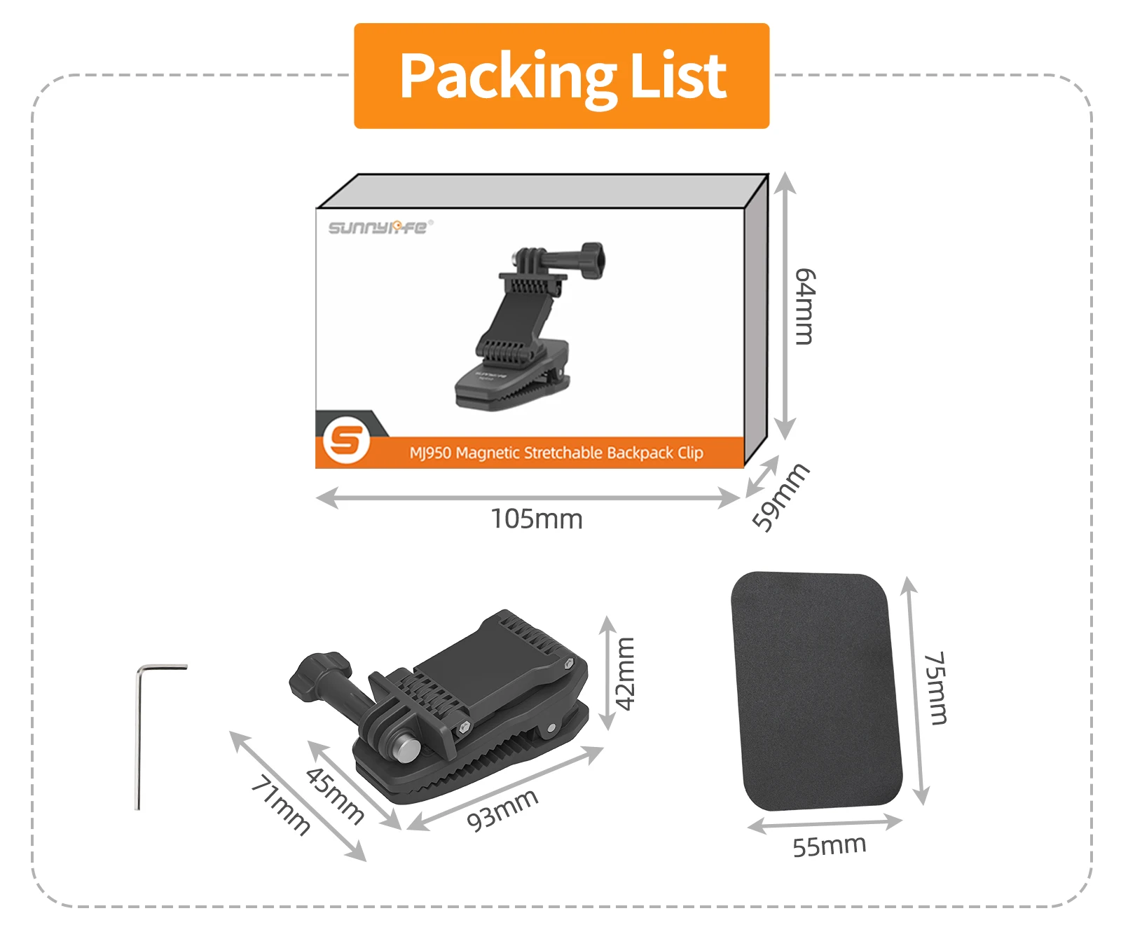 Universele Magnetische Mount Voor Insta360 X5/X4/Go 3S Rugzak Fiets Multifunctionele Clip Mount voor DJI Osmo Action 5 Pro/GoPro 13