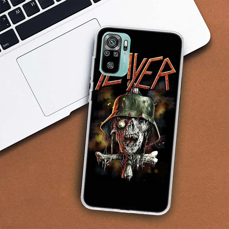 Slayer Heavy Metal Rock Band Phone Case For Xiaomi Redmi Note 13 Pro Plus 5G Cover 12 12C 10X 10C 10A 9 10 9T 9C 9A 8A 8 7A 7 6A