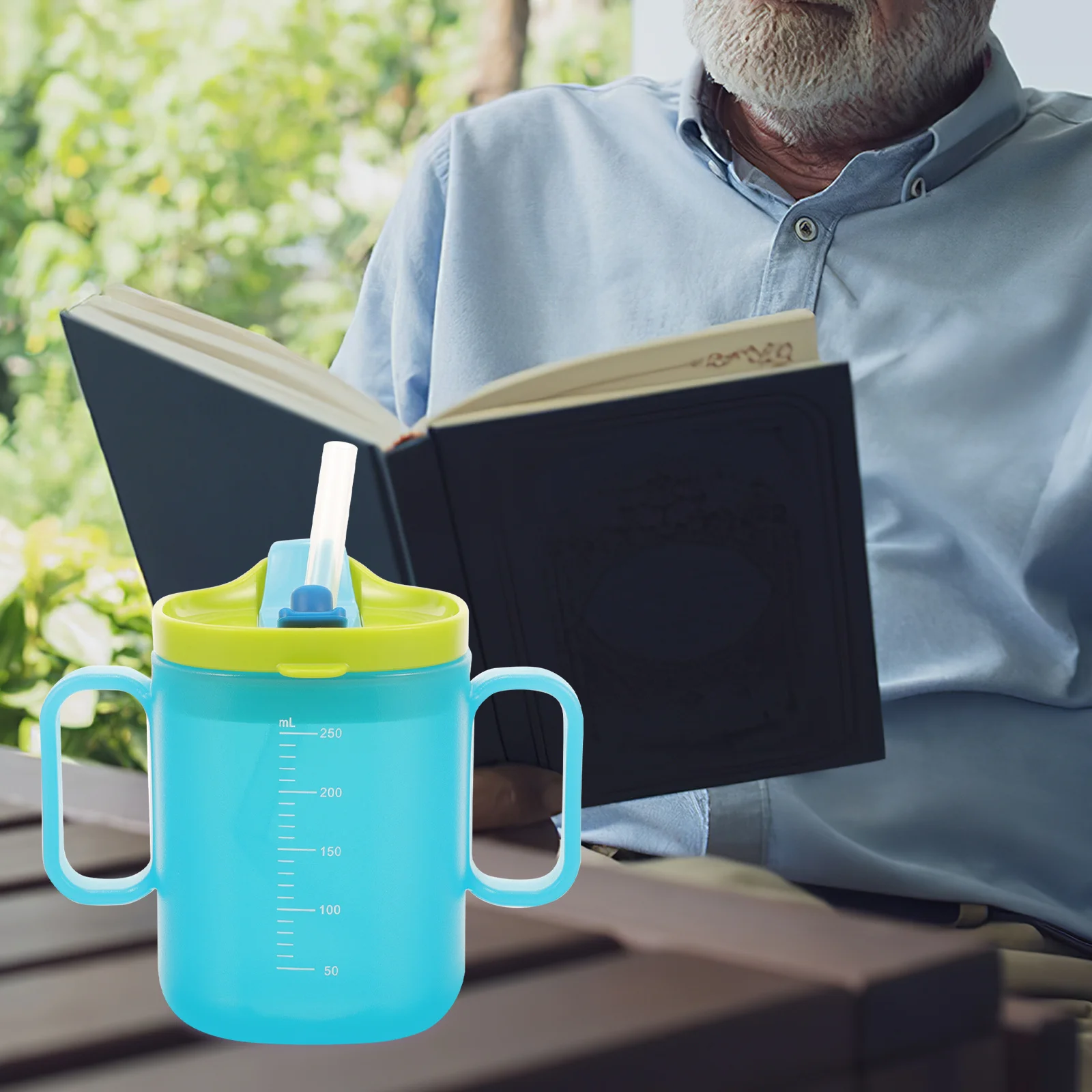 

250 мл обучающая чашка многоразовая полипропиленовая силиконовая водонепроницаемая кружка для питья для пожилых пациентов с ограниченными возможностями жидкое кормление с защитой от удушья