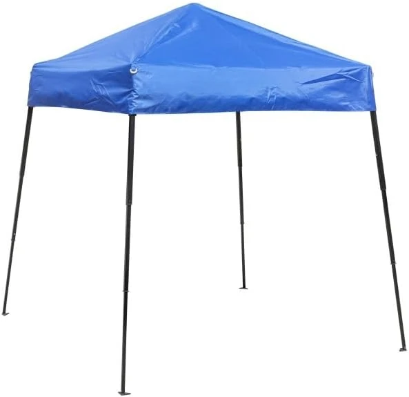 5'X5' Folding Canopy - Commercial-Grade Instant Shelter with Carry Bag, Tent Stakes and Frame… (Blue)