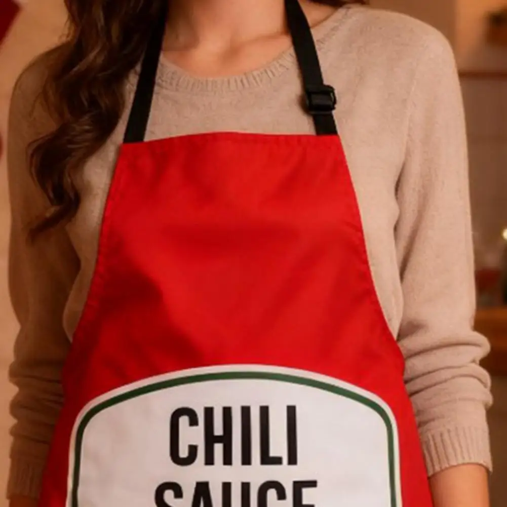 Party Apron Adjustable Kitchen Apron with Hat Breathable Chef Cooking Apron for Bbq Cosplay Christmas Halloween Party Teriyaki