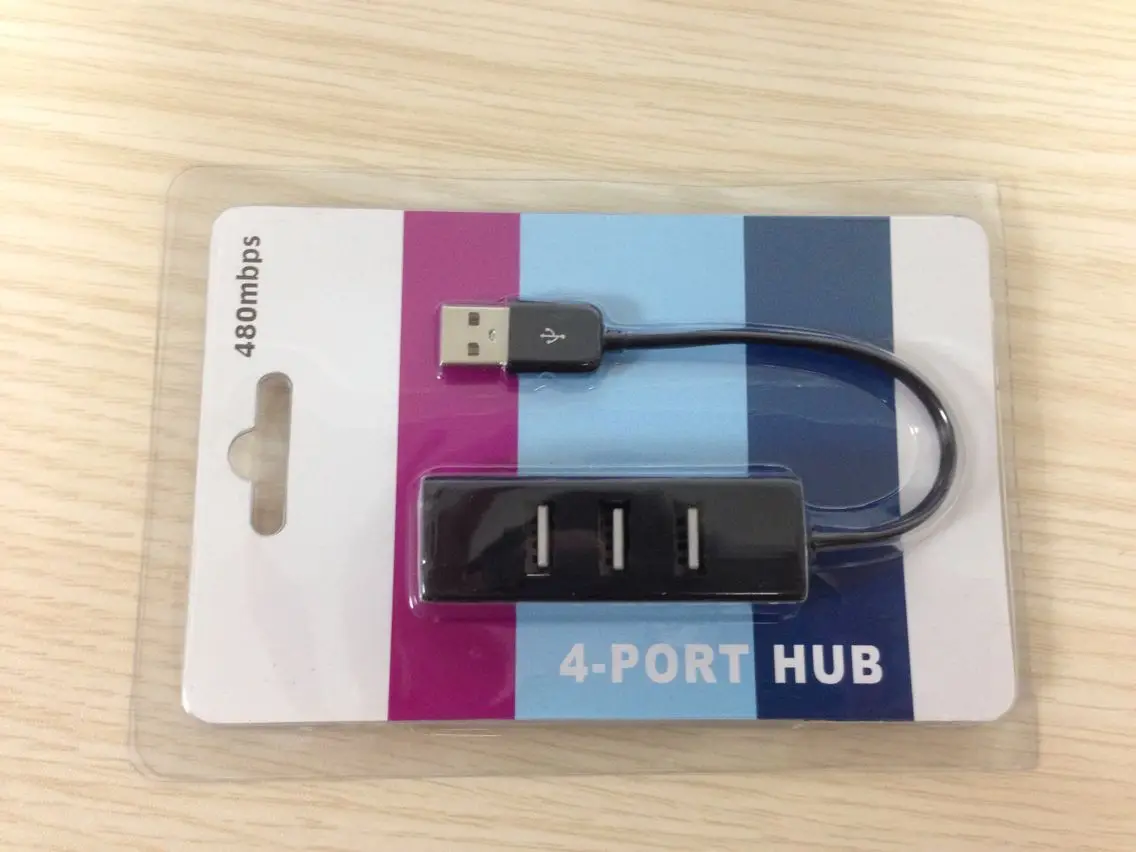4-Port USB 2.0 Hub, USB-Verteiler Eins-zu-Vier, Mini-USB-Erweiterung für Laptop Desktop PC mit 15cm/100cm Kabellänge – Detail 11