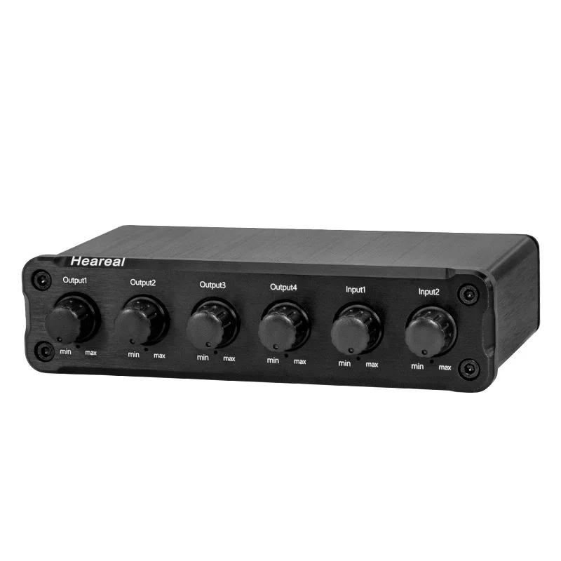 

Audio Signal 1 In 2 In 4 Out Mixer Distributor Switcher Lossless Conversion 3.5 Headphone Port Simultaneous Input and Output