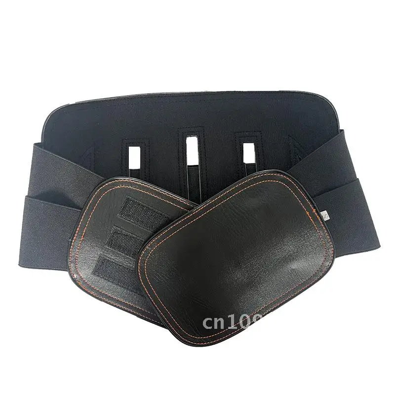 

Lumbar Support Belt with Spine Fixation Steel Plate Waist Protector for Muscle Strain Relief Universal Leather Yoga Fitness Belt