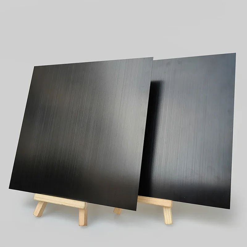 Thick 0.5/0.8/1.0/1.5/2.0mm Black Brushed Anodized Aluminum Oxide Plate 5052 Aluminum Alloy Flat Plate 100x100-300x300mm