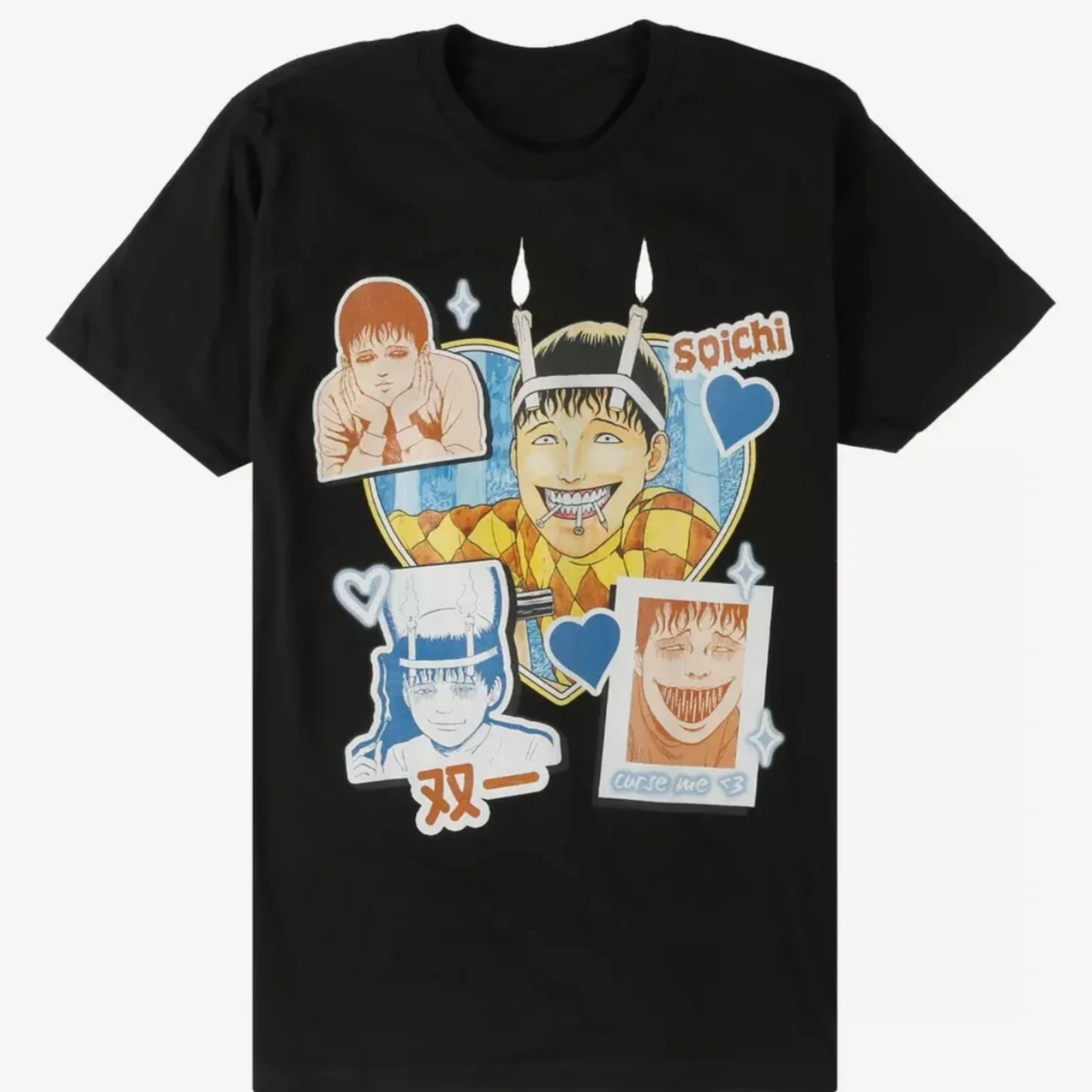 Junji Ito Soichi Curse Me T-Shirt Baumwolle Grafik-T-Shirt Herren Damen Sommer Streetwear