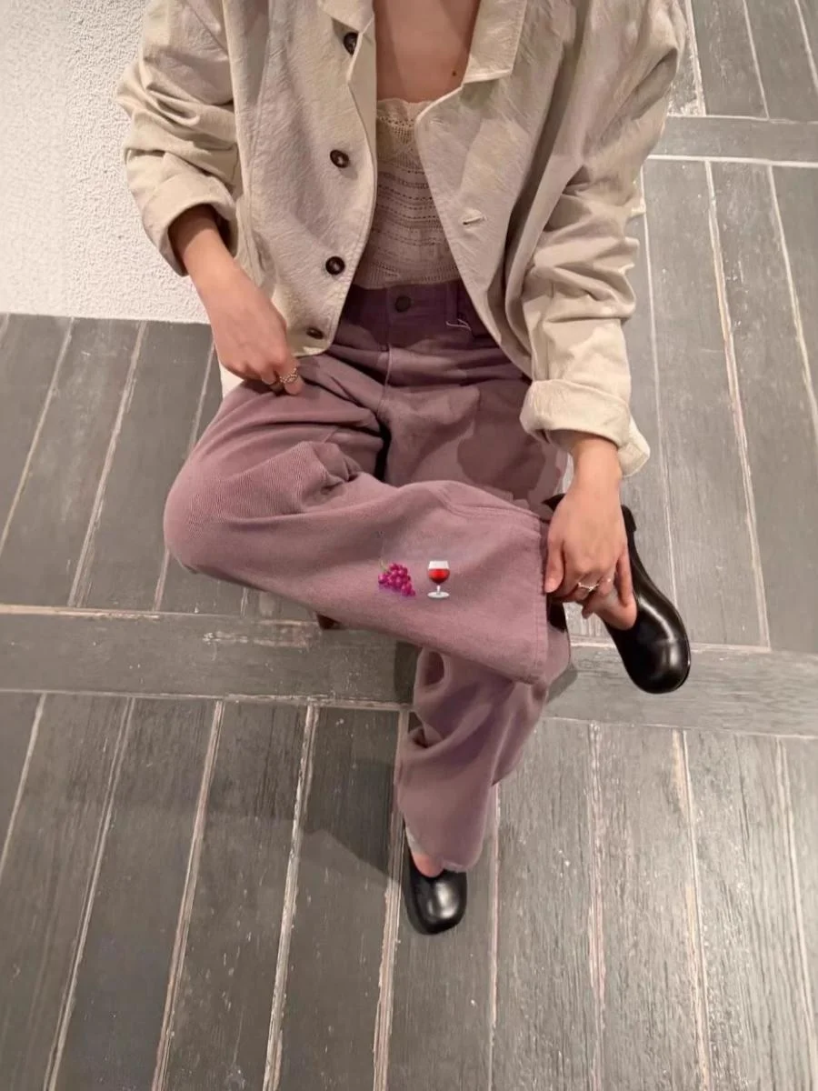 

High Waist Straight Leg Pants Women's Loose Wide Leg Retro Drape Slimming Casual Floor Length Pants Style