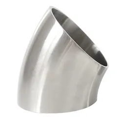 19mm/25mm/32mm/38mm/45mm/51mm/63mm/76mm OD SS304 Stainless Steel Sanitary Weld 45 Degree Elbow Pipe Fitting Homebrew