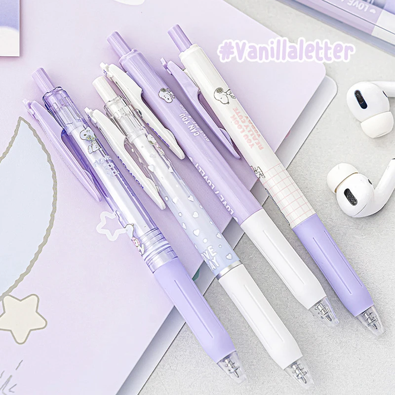 Kawaii Peanuts Snoopy Ball Pen Gel Pen 0.5Mm Student Cartoon Stationery School Supplies Cute Girl Toys Birthday Gift For Kids