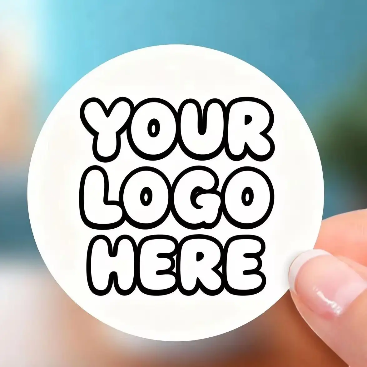 Customizable Photo Stickers with Multicolor Logos Labels for Promotional Events & Corporate Gifts