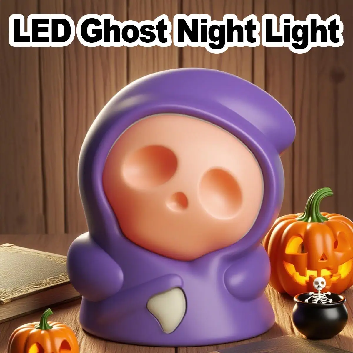 

Креативный светодиодный ночник, лампа-призрак на Хэллоуин, декоративные светильники, перезаряжаемая портативная игрушка Grim Reaper, детские подарки, игрушки, атмосфера