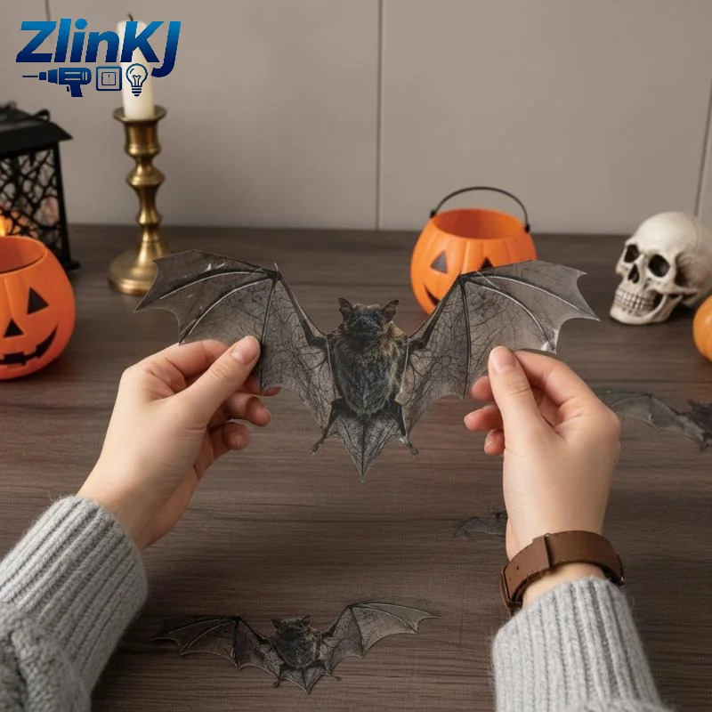 12Pcs/Set Halloween 3D Bat Wall Stickers Home Room Indoor Decoration Scary Props Kids Party Favors Wall Decals Window Sticke