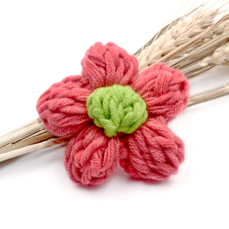 70mm Cotton Knitting Chrysanthemum For Hat Clothing Bags Decoration Scrapbooking Flowers DIY Hairpin Crafts Handmade Material