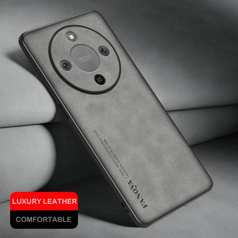 حافظة لهاتف Honor X70 مع عدسة حماية من جلد الخراف كوكه X70i X60i X60 GT X60 Pro غطاء من البولي يوريثان الناعم المقاوم للصدمات Funda