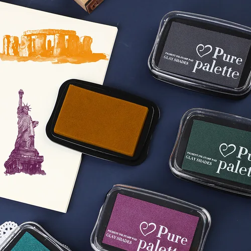 Almohadilla de tinta Vintage de gran tamaño, 12 colores, para sellos, manualidades, almohadillas de tinta para álbum de recortes, sellos de madera de goma, almohadillas de tinta de papel, decoración de papel