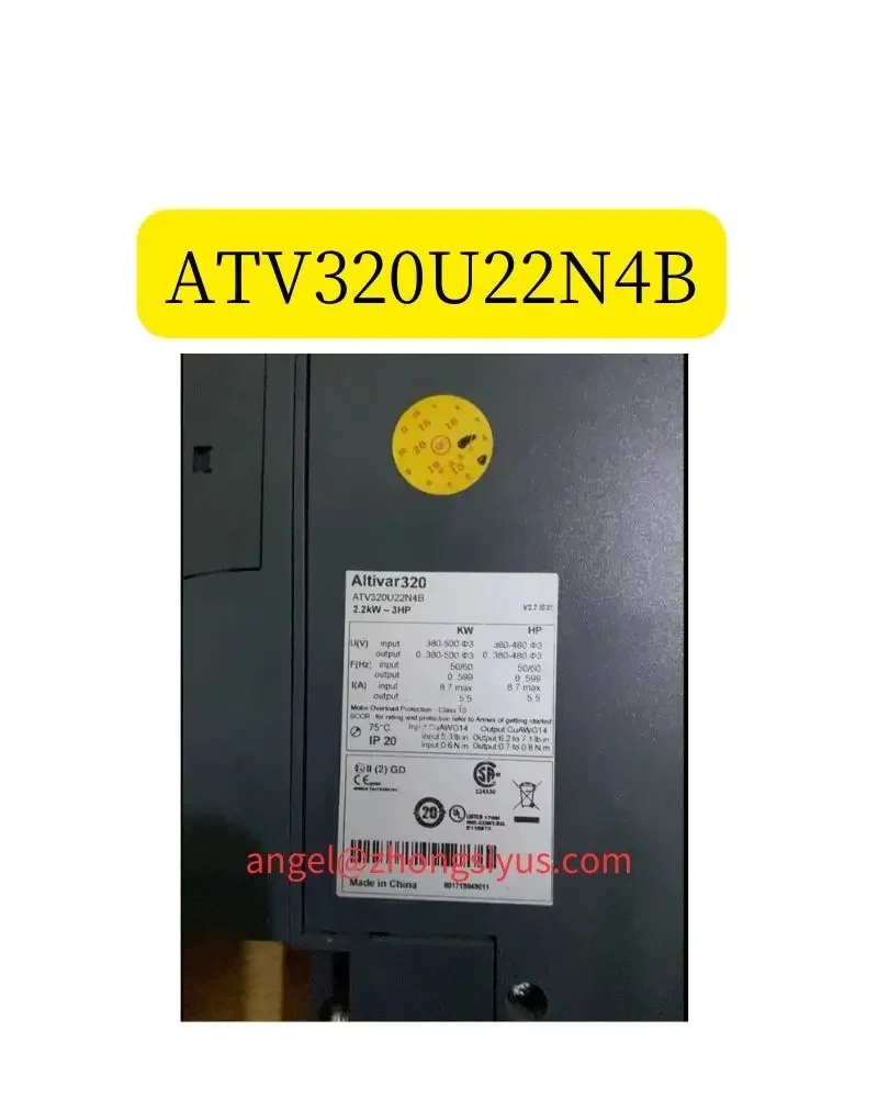 ATV320U22N4B Used inverter 2.2KW-3HP function runs OK