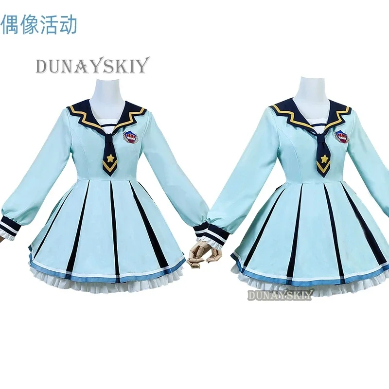 Aikatsu souls! Nijino Yume Navy Uniform Dress Cosplay Costume Lolita Role Party Party Girl Dress New Skin