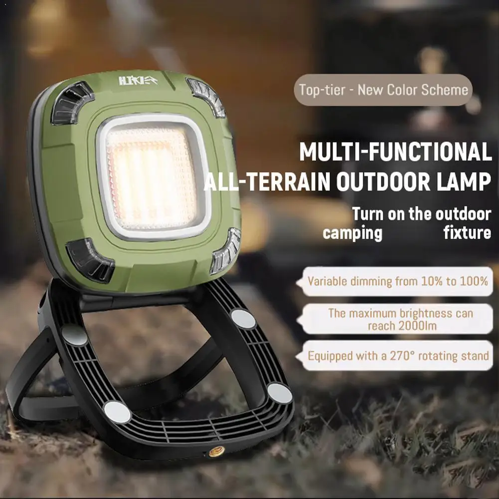 Car Repair Work Light Magnetic Stand USB Rechargeable Inspection Lamp Portable Camping Lantern Outdoor Searchlight