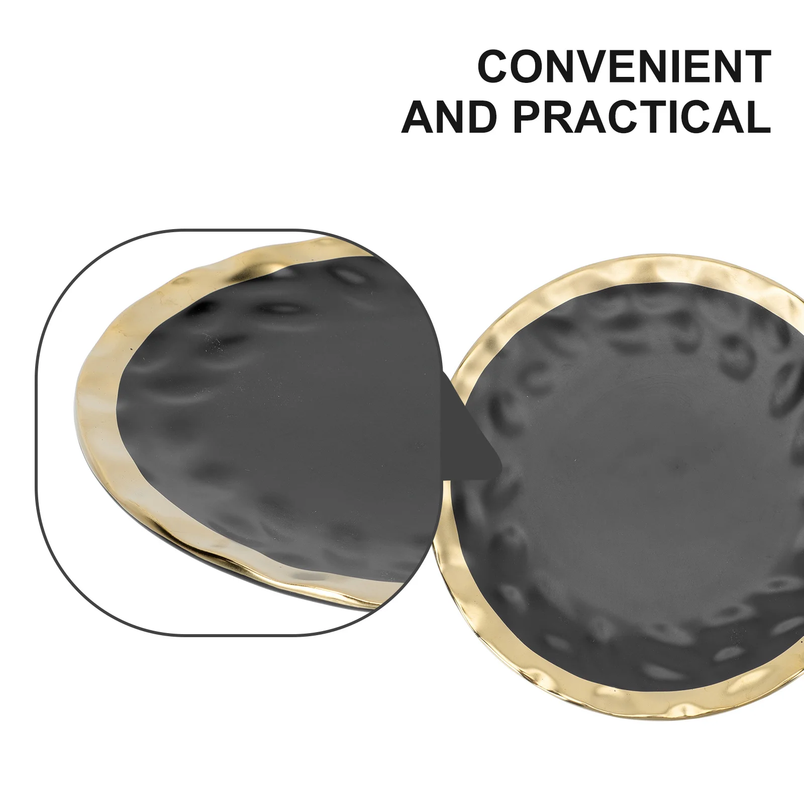 

1Pcs Gold Rim Steak Plate Ceramic Snack Tray European Style Food Dish Serving Pasta Salad Ceramic Dish Steak Pan
