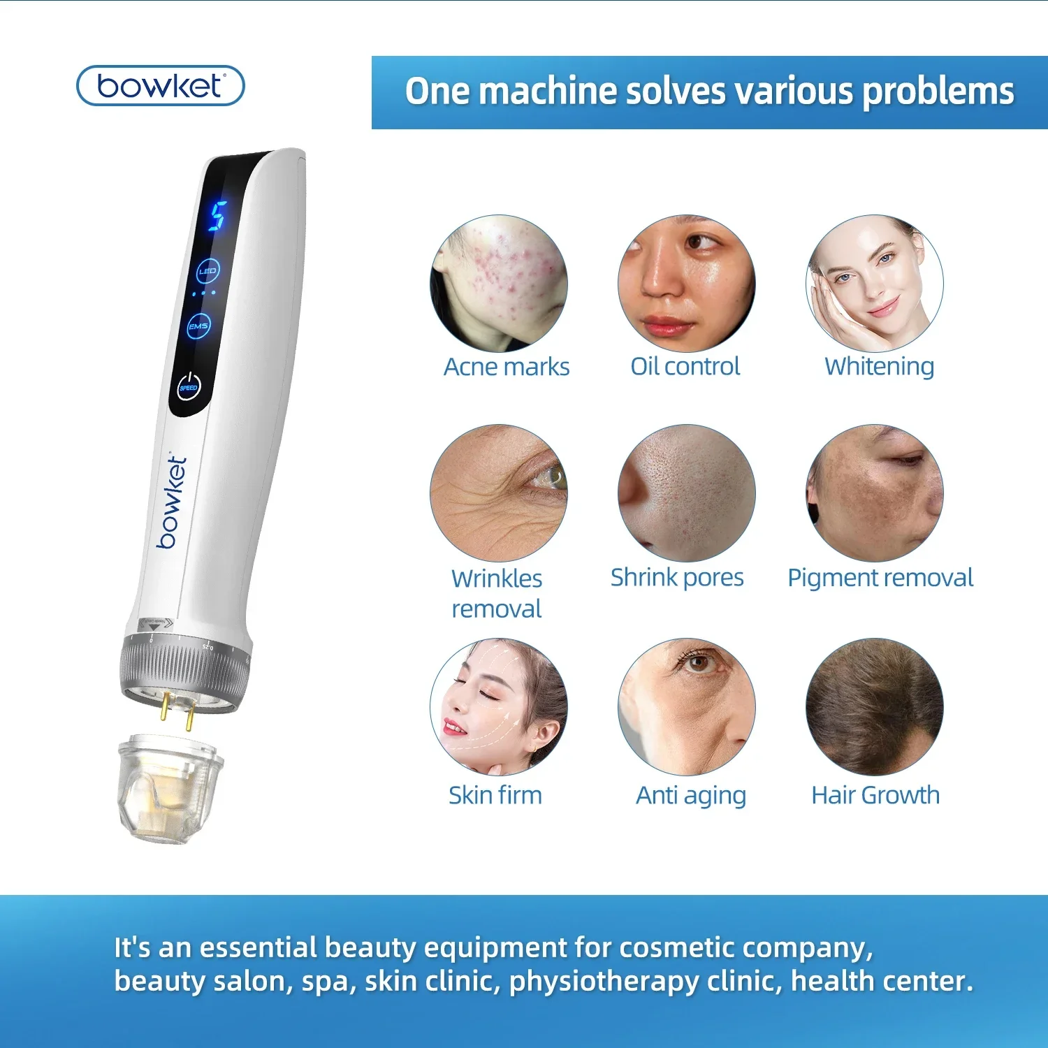 bowket new micro current nanochip electrical  or skin beauty  machine