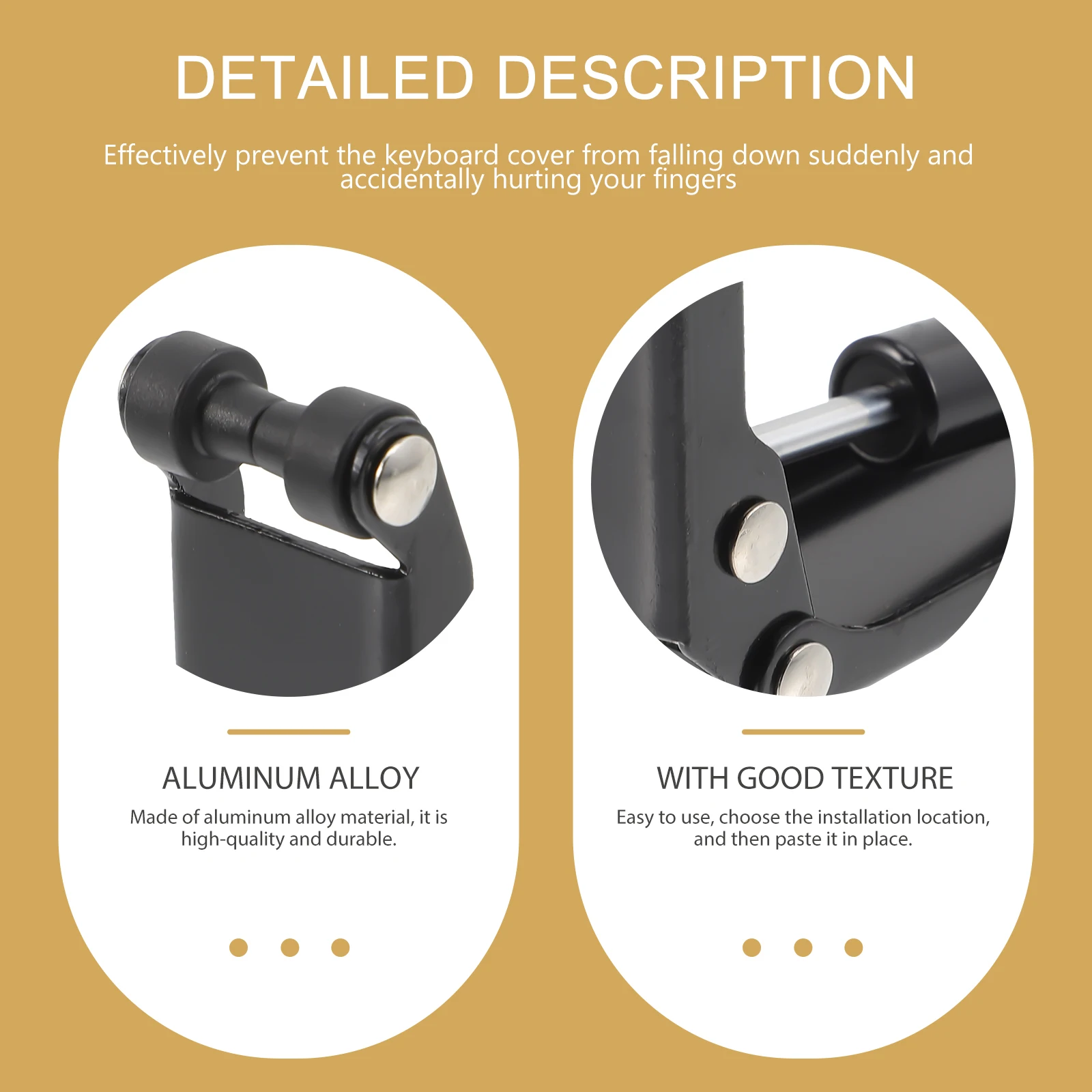 

Sturdy Piano Slow Closing Device Finger Protector Metal Buffer Keyboard Cover Decelerator Anti Pinch Accessory Durable Long Life