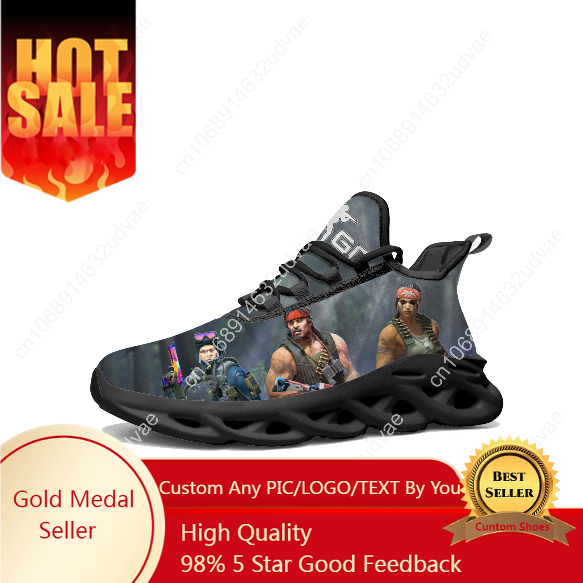 

Counter Strike Global Offensive Flats Sneakers Mens Womens Teenager Sports Shoes High Quality Custom Lace Up Mesh Footwear