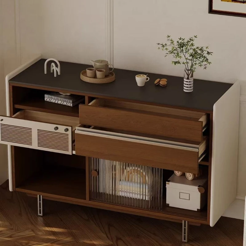 

Solid wood chest cabinet, locker, small apartment, side cabinet, integrated entrance cabinet for storage against the wall