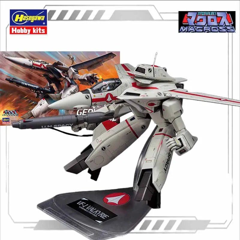 HASEGAWA Original Model Kit  Super Dimension Fortress Macross VF-1J A Anime Action Figure Assembly Model Toy for Boys Gifts