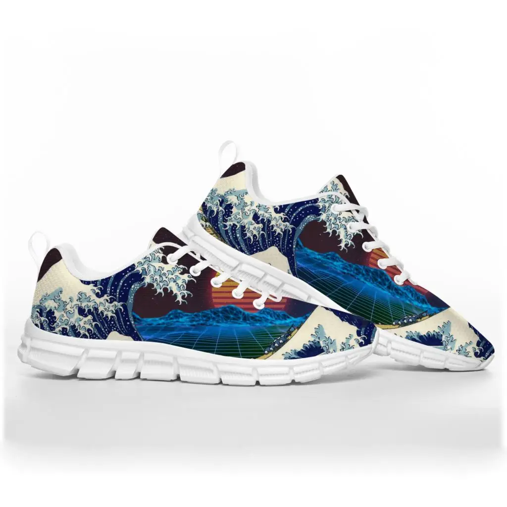 The Great Wave off Kanagawa Art Sports Shoes Mens Womens Teenager   Sneakers Custom High Quality Couple Shoe