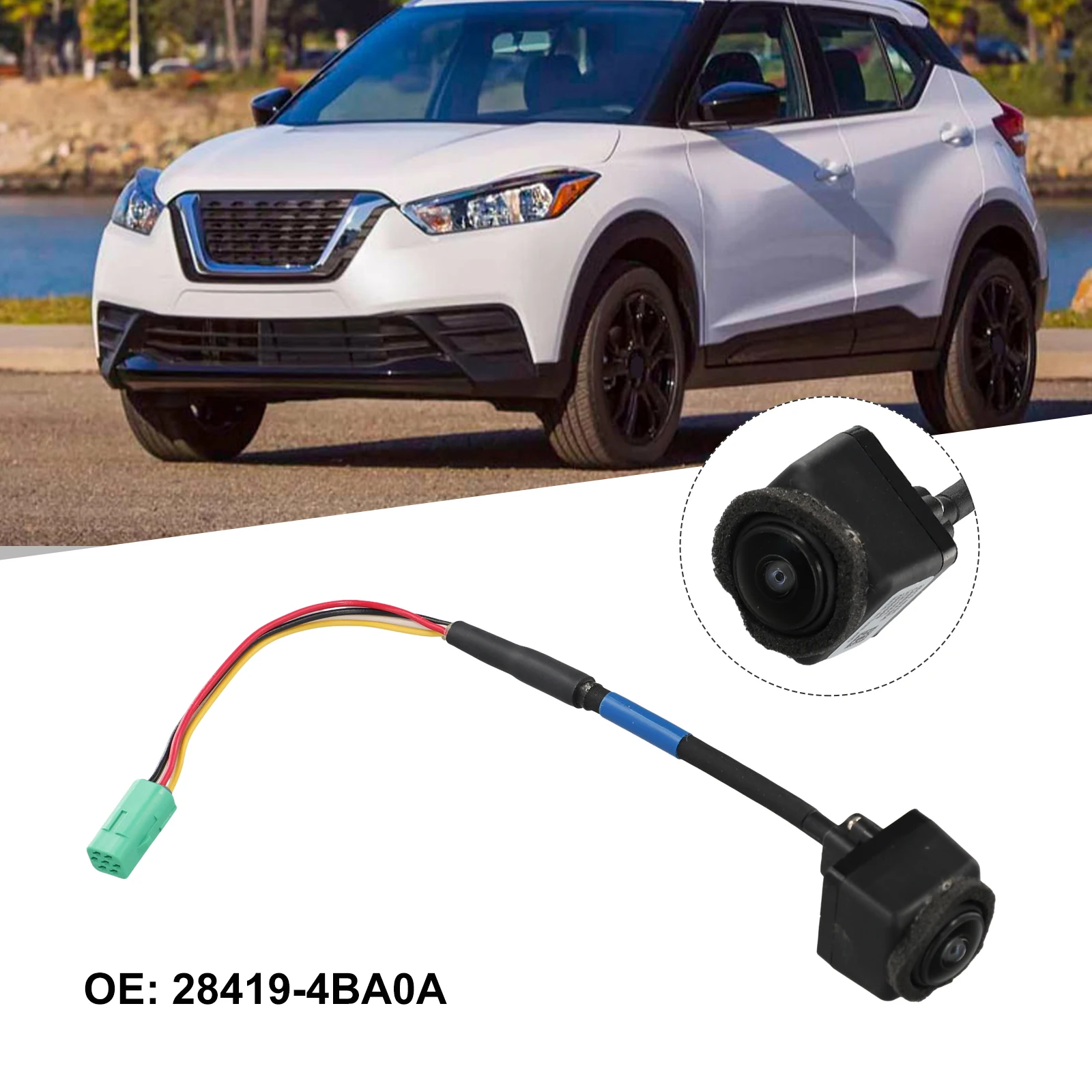 1pcs Car Black Mirror Side Mounted Camera 28419-4BA0A# For Nissan- For Juke- For Murano- Accessories For Vehicles