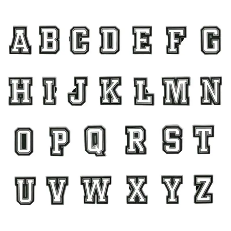 Letter Shoe Charms Decorations for Crocs 1pcs Alphabet Pins Boys Girls Kids Jeans Women Charm Xmas Gifts Favors Shoe Accessories