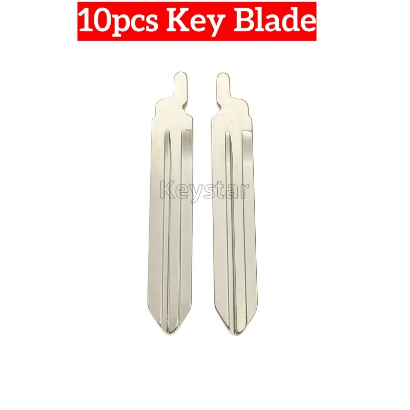 keystar 10pcs NSN14 Metal Car Key Blank #48 Original Flip Remote Blade Car Key Blade for Nissan NSN14 Replacement Key Blade
