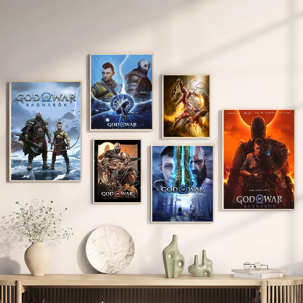 

God Of War Ragnarok 2022 Good Quality Prints And Posters Vintage Room Home Bar Cafe Decor Aesthetic Art Wall Painting