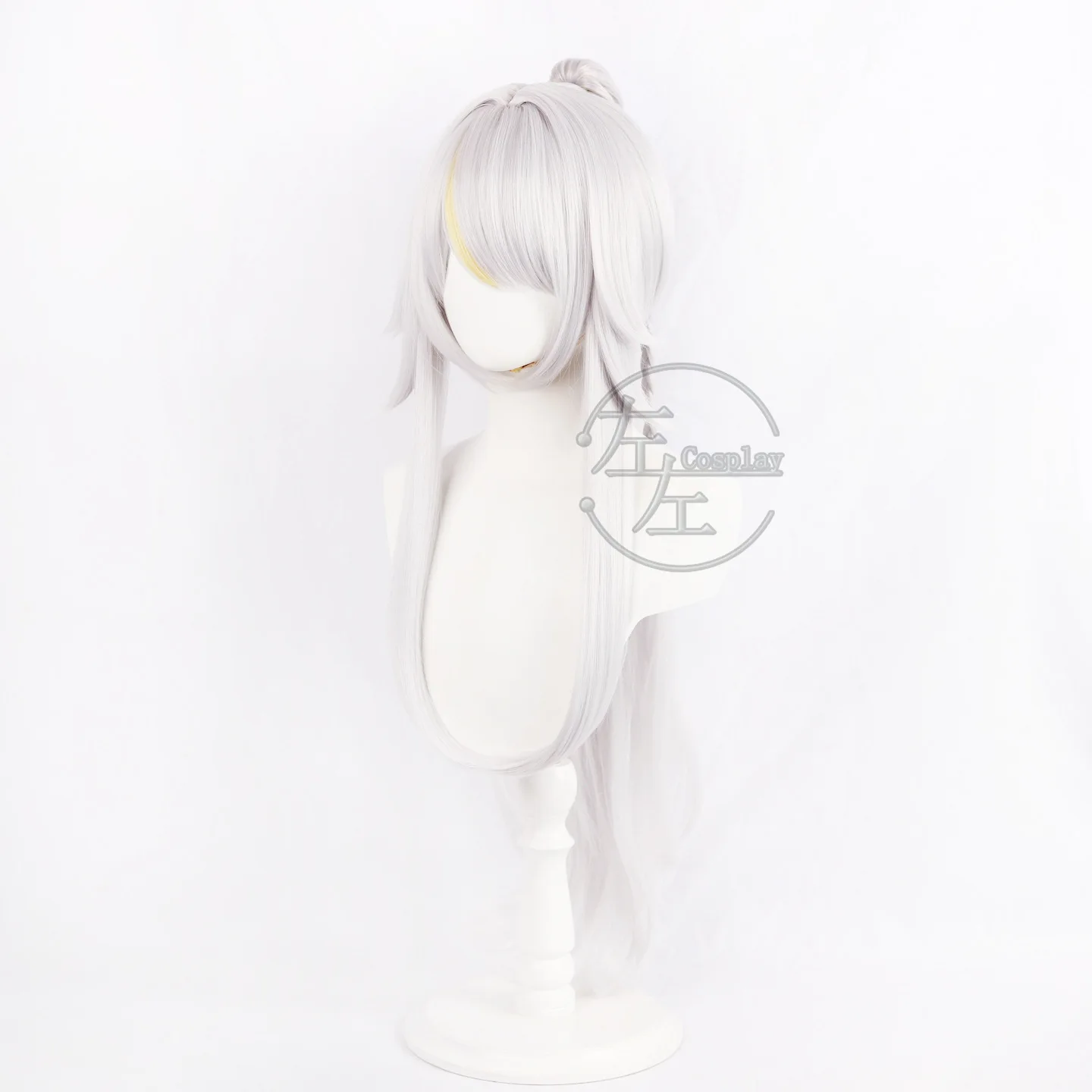 Pelucas de Cosplay de Zibai de Genshin Impact para Fiestas, Peluca de Cosplay de Zibai para Mujer, Cabello Sintético Resistente al Calor, Peluca de Zibai para Fiesta + Gorro de Peluca