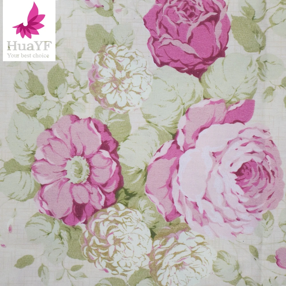 160x100cm Big Rose Printed Twill Weave Cotton Fabric,Patchwork Cloth,DIY Quilting Sewing Material