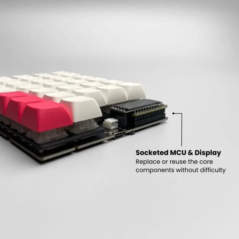 Kit Keyboard Mekanik FelixKeeb Split Baru, Custom Nirkabel/Kabel, RP2040 Hot-swap, Layar Nice View, Ergonomis Zmk