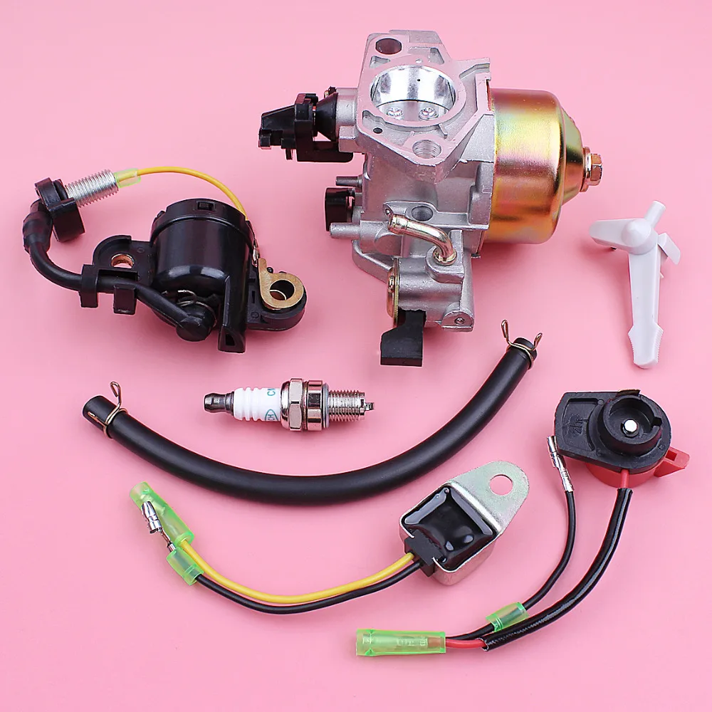 Carburador Carb para Honda GX390 13HP GX 390, Peça do motor, Sensor de baixo óleo, Interruptor de parada de alerta, Kit de ignição