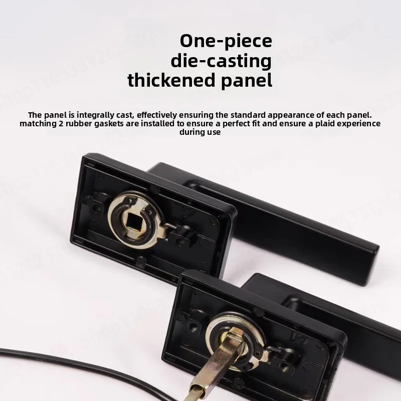 Simple Heavy Duty Three-bar Handle Lock Keyless Room Door Lock Lightweight Door Lock