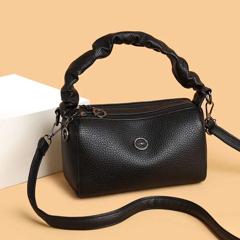 

High Quality Leather Shoulder Bag Brand Designer Luxury Fashion Female Handbags Large Capacity Crossbody Bags Women Purse