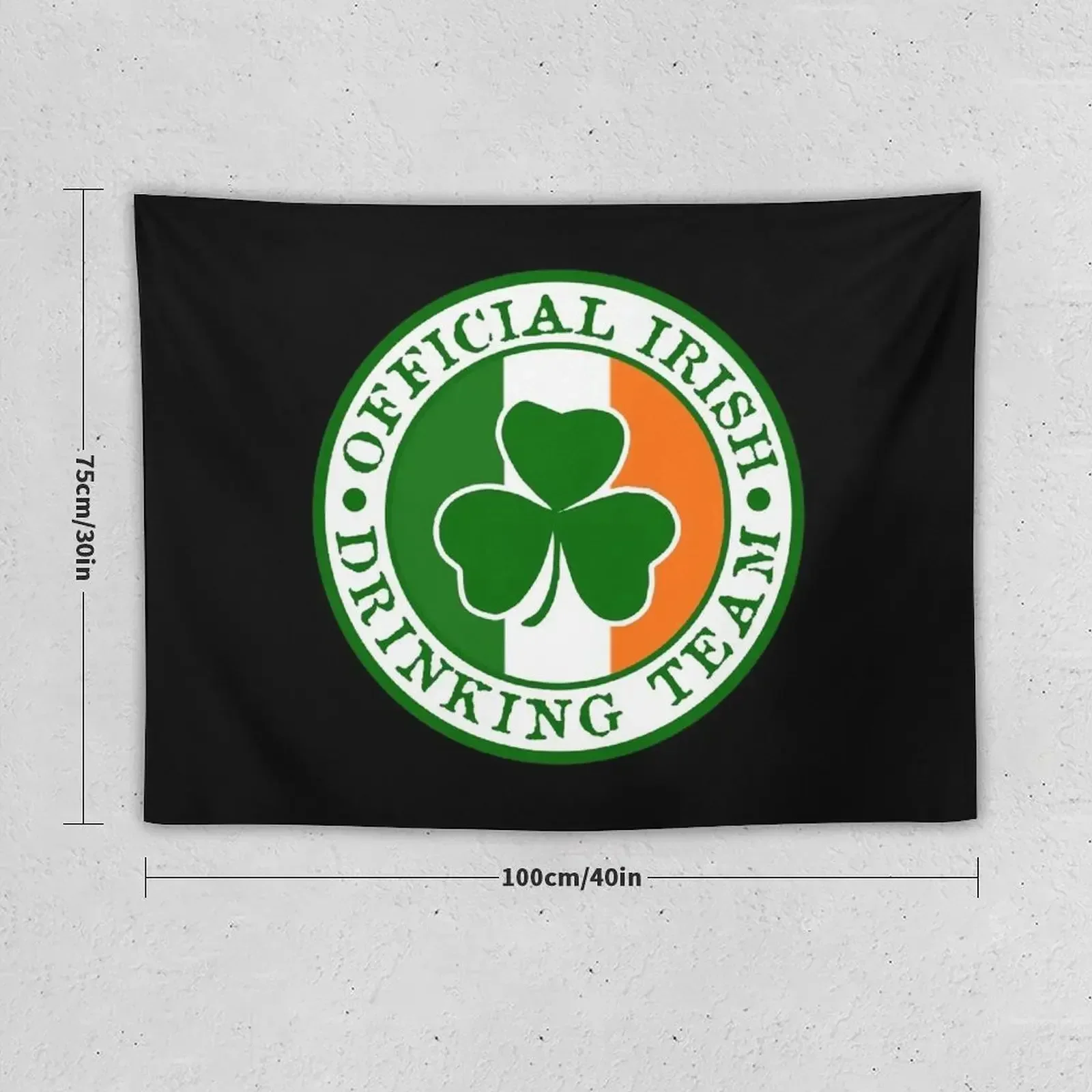 Official Irish Drinking Team Tapestry Wall Decor Wall Tapestries Custom Tapestry