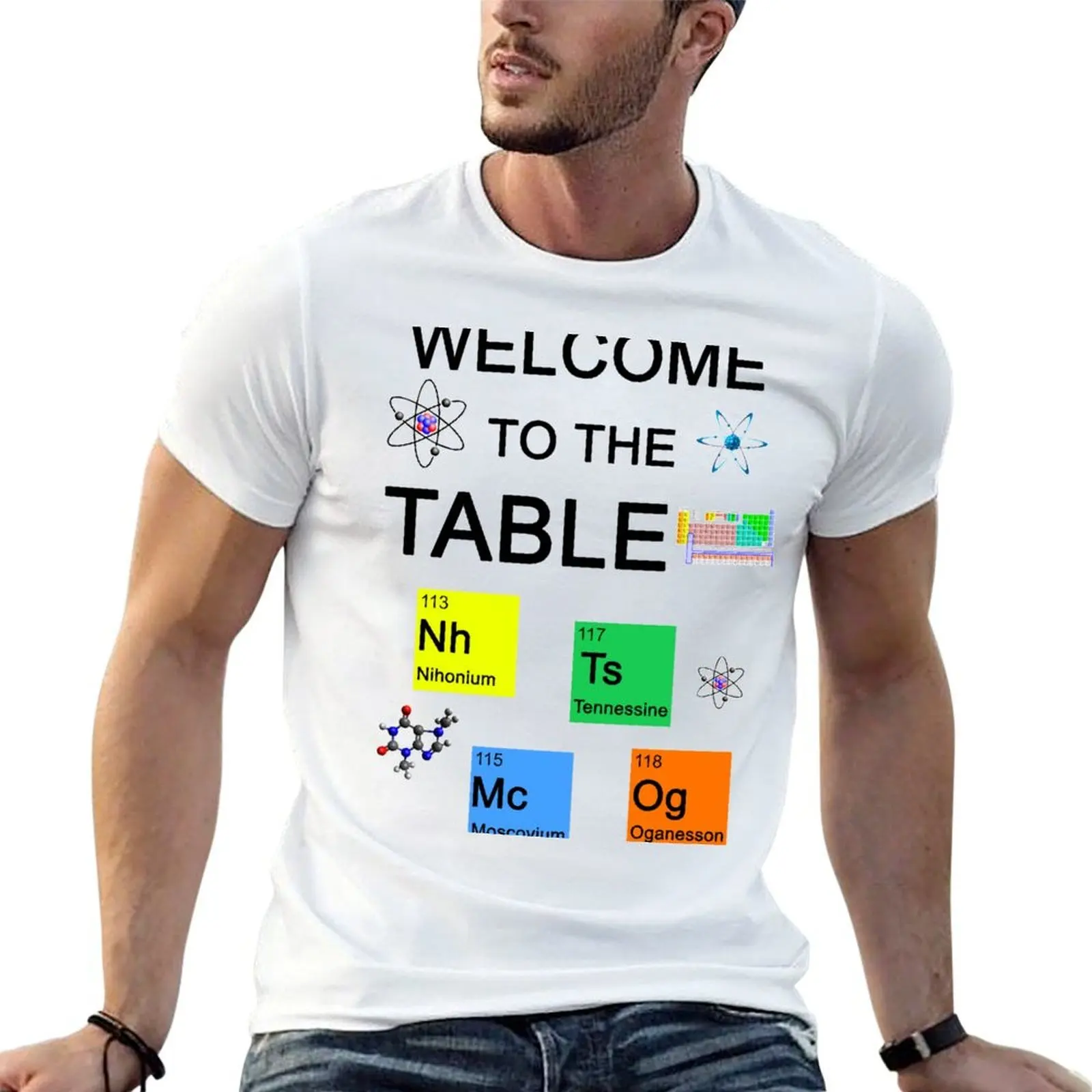 Nihonium, Tennessine, Moscovium, Oganesson: new Periodic Table elements T-Shirt Funny t-shirts custom shirt men t shirt