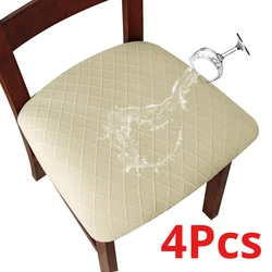 Chair Cover Dining Room Chair Covers WaterProof Removable Elastic Cushion Covers For Upholstered Dining Chair fundas para sillas