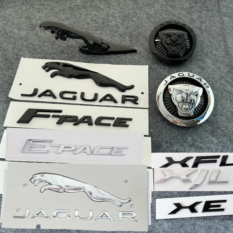 Car Front Rear Logo Grille Emblem Sticker Accessories For Jaguar X S F XF XE XJ XK XEL XFL XJL XJ6 XJS XKR XFR F-Type F-Pace E-P