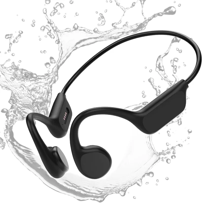 

A93P Wireless Bluetooth Bone Conduction Headphones Sports Headset Open-Ear Swimming Earphones Built-In Mic For Workout