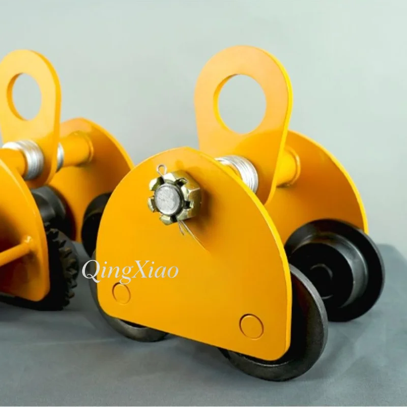 Manual Hand Push Monorail Trolley Matching Chain Hoist For I Beam Cargo Lifting Construction Handling - view 4