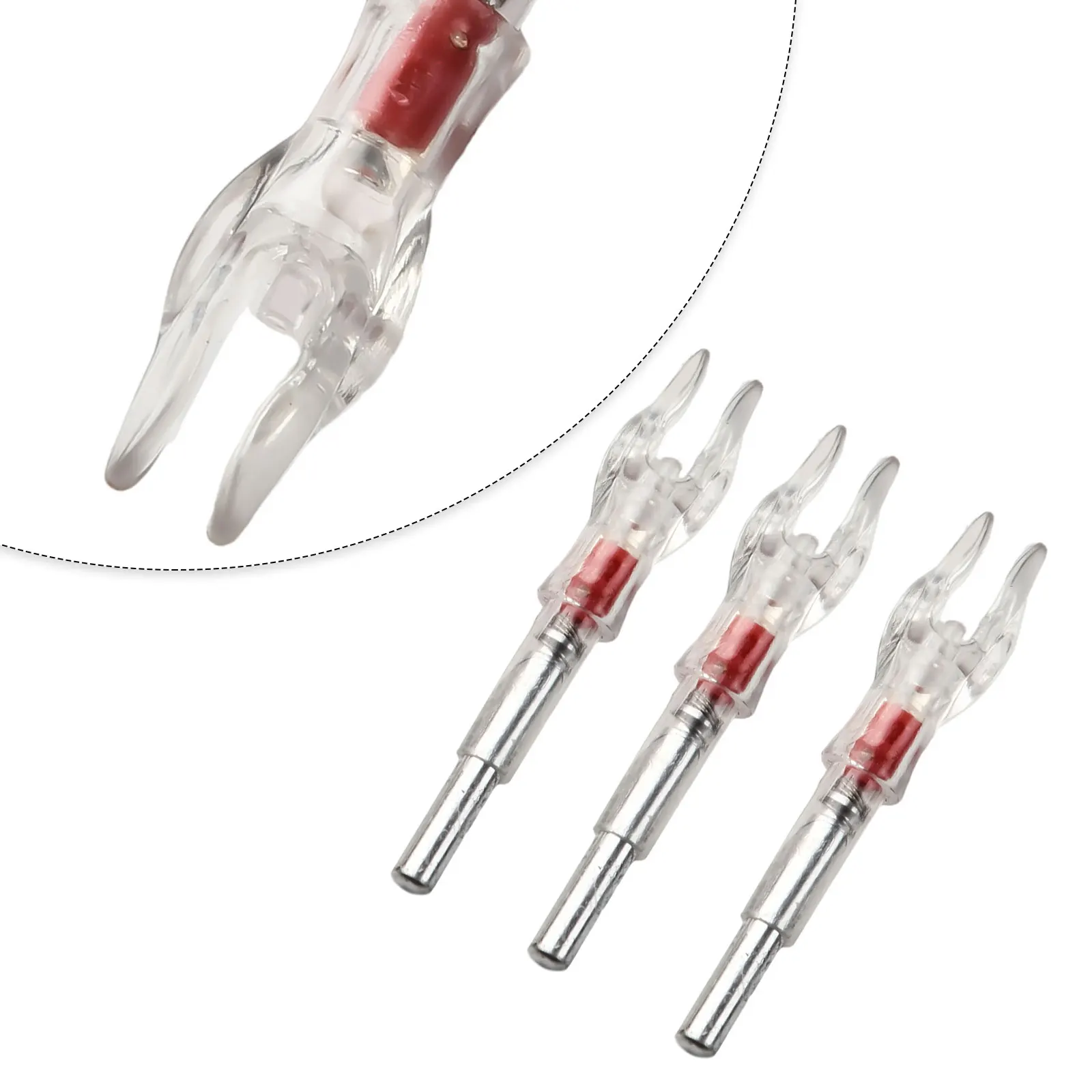 3PC 4 2mm LED Lighted Arrow Nocks Tail Compatible with Compound and Recurve Bow Hunting PE Shell with Bright Light