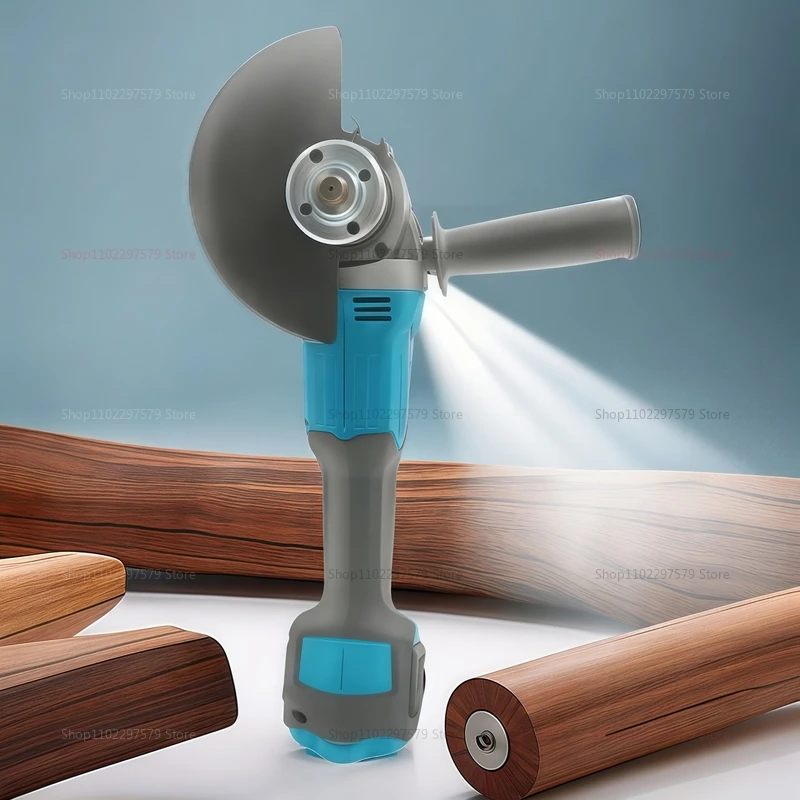 Беспроводная бесщеточная электрическая угловая шлифовальная машина, перезаряжаемый электроинструмент для DIY, деревообработки и резки металла с батареей Makita 18 В