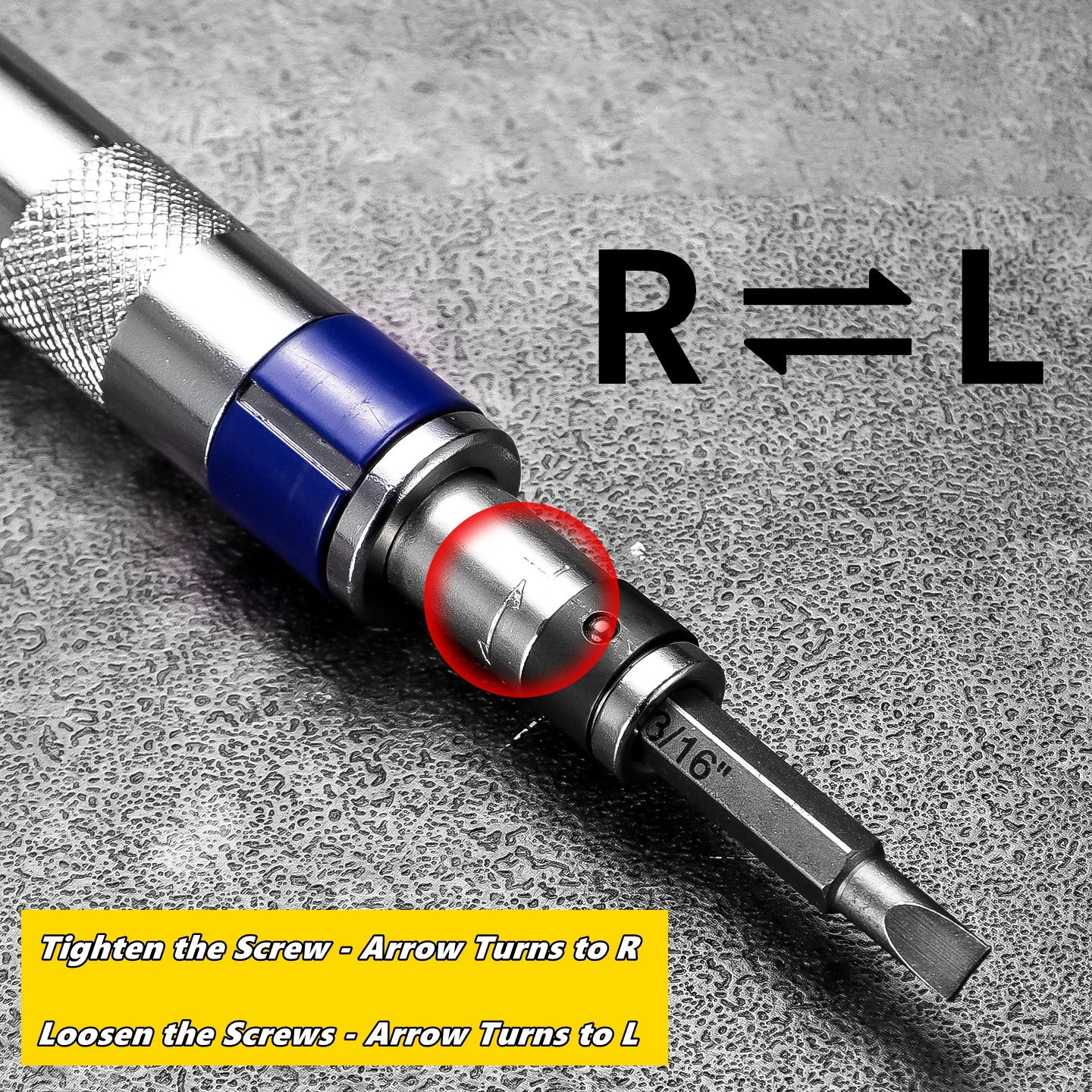 Cacciavite a percussione 6 in 1 Set di cacciaviti per rimozione elementi di fissaggio rotte arrugginiti con specifiche complete