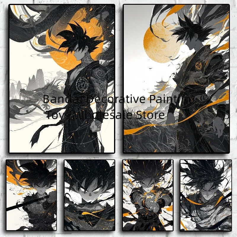 Classic Dragon Ball Canvas Painting Poster Saiyan Goku Anime Wallpapr Figures Home Decoration Painting Wall Art Birthday Gifts